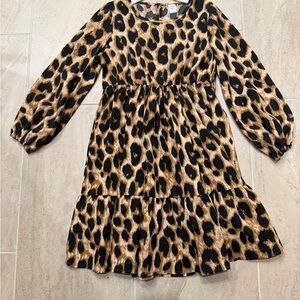 Leopard Print Kids Dress